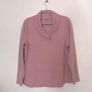 LL Bean Ladies Large Long Sleeve 100% Cotton Top